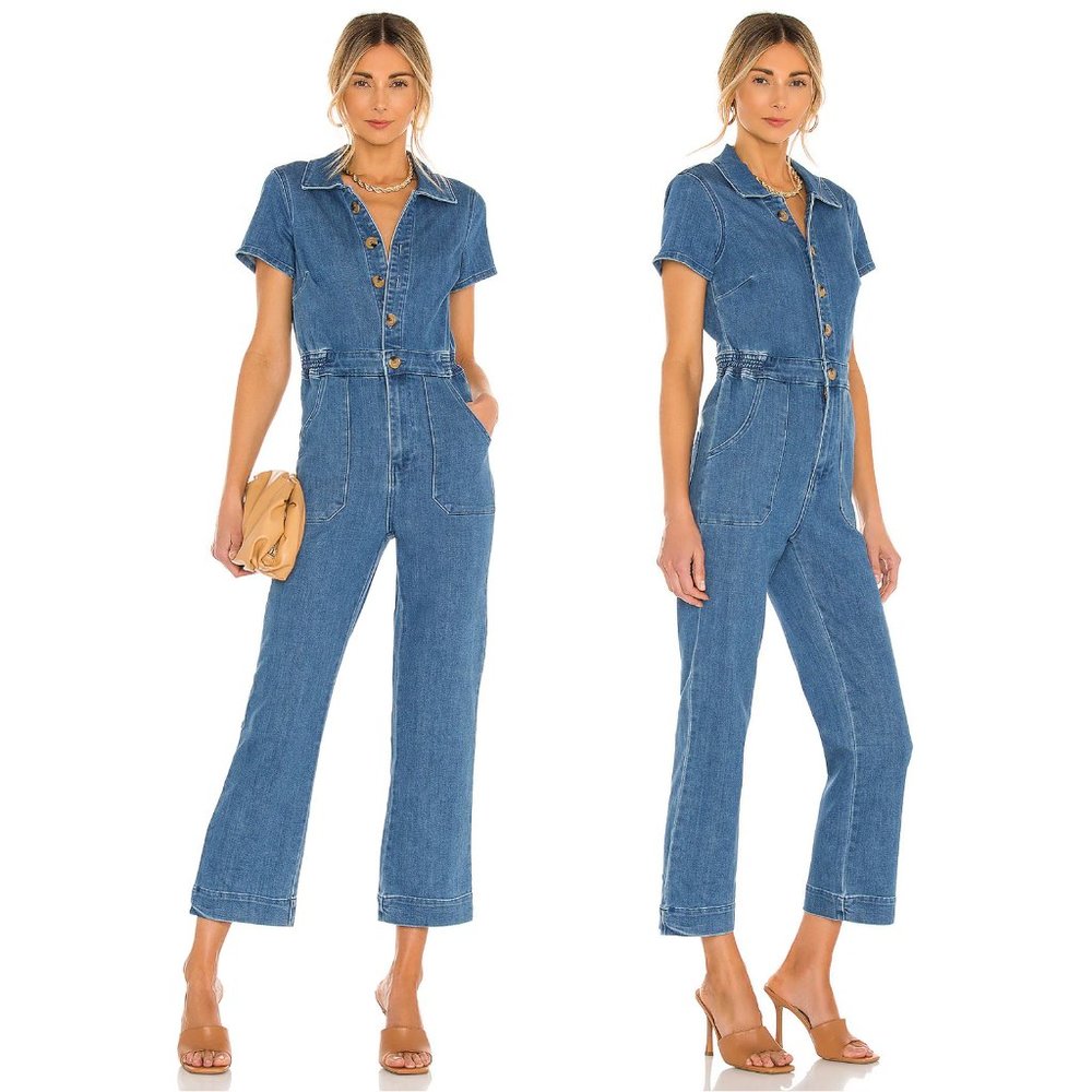 NEW Show Me Your Mumu Emery Jumpsuit French Blue Jean Denim Small Playsuit - Picture 2 of 2